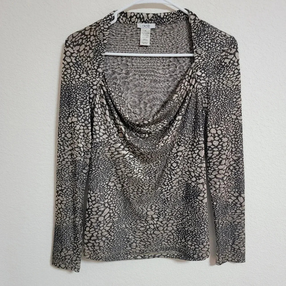 Cache Tops - Cache Shimmery Cowl Neck Top